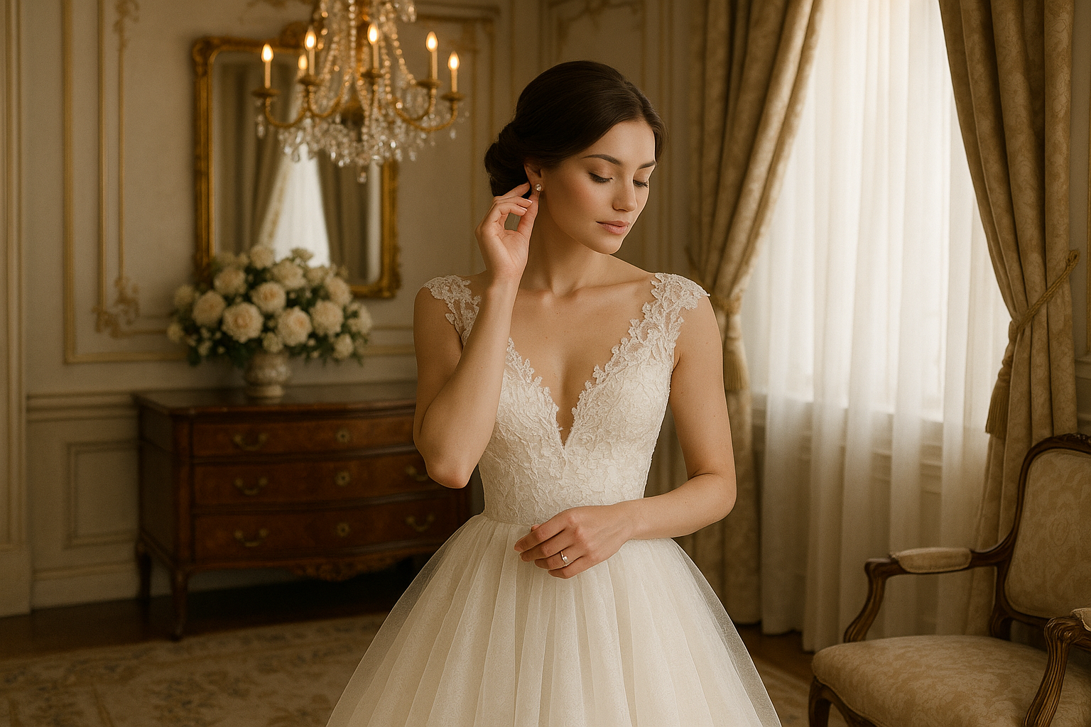Bridal elegance and grace. Bridal elegance and grace.